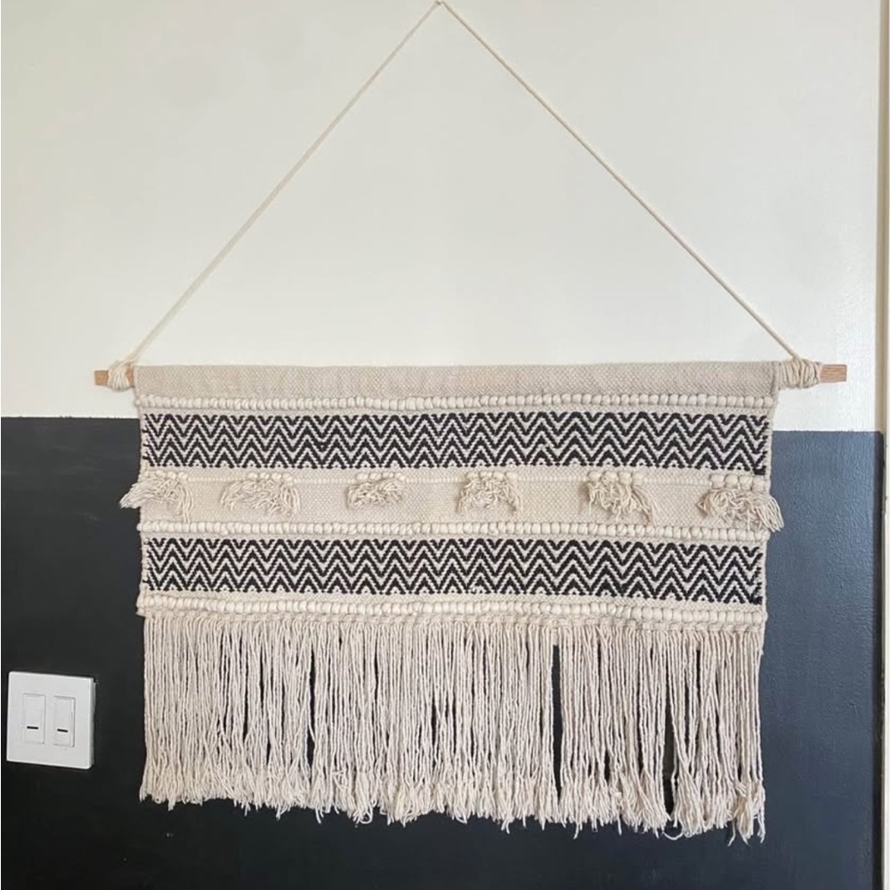 Bohemian UO HOME Cream and Black Wall Hanging